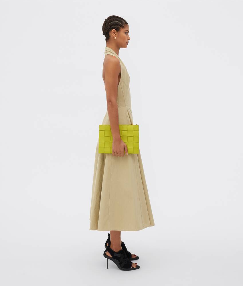 Bottega Veneta Intrecciato Clutch Bag In Yellow