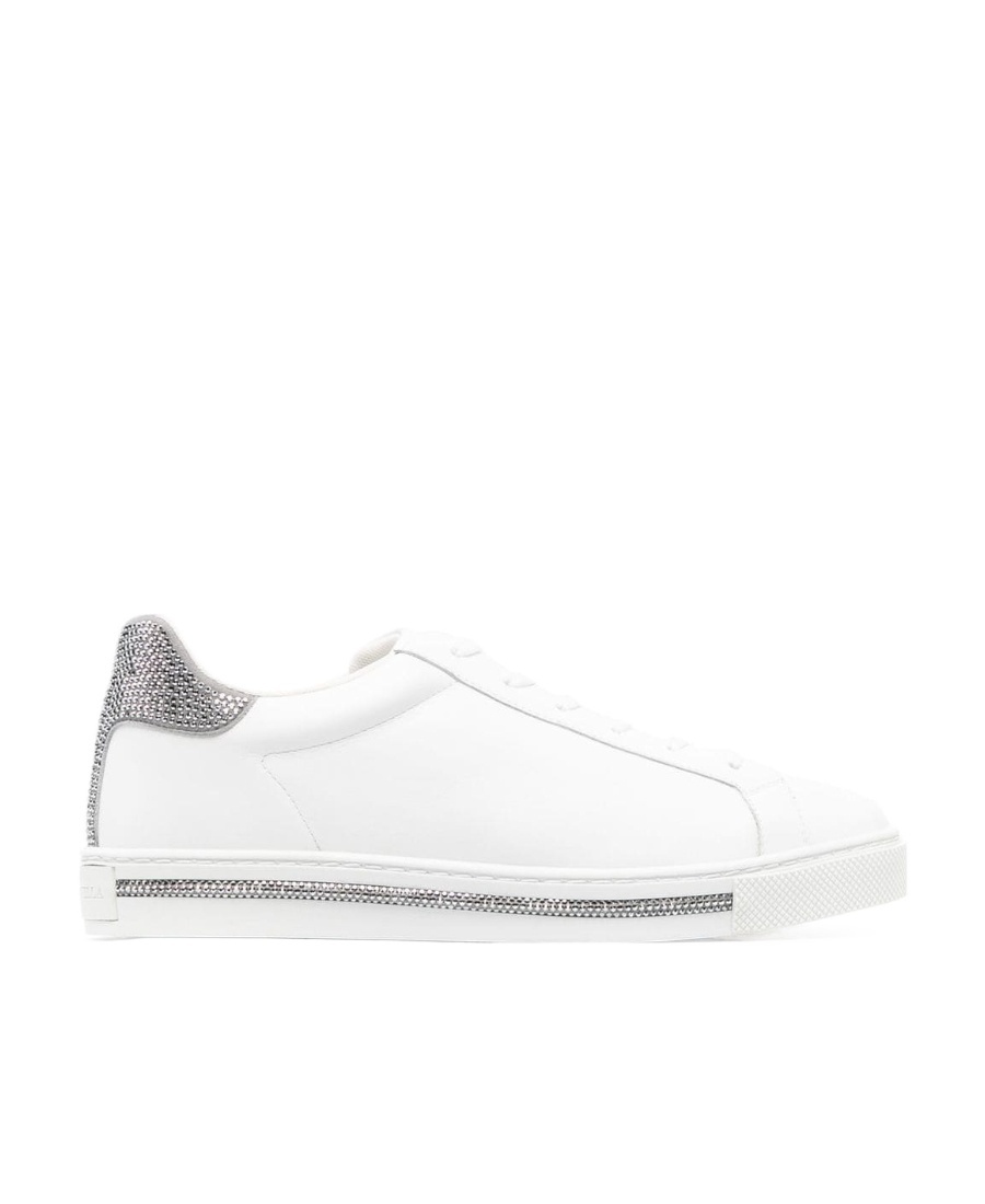 RENÉ CAOVILLA CRYSTAL-EMBELLISHED LACE-UP SNEAKERS 