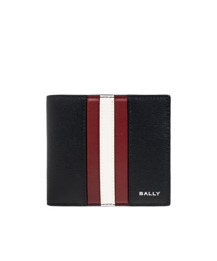 Shop Bally Band Logo Detailed Wallet In Black