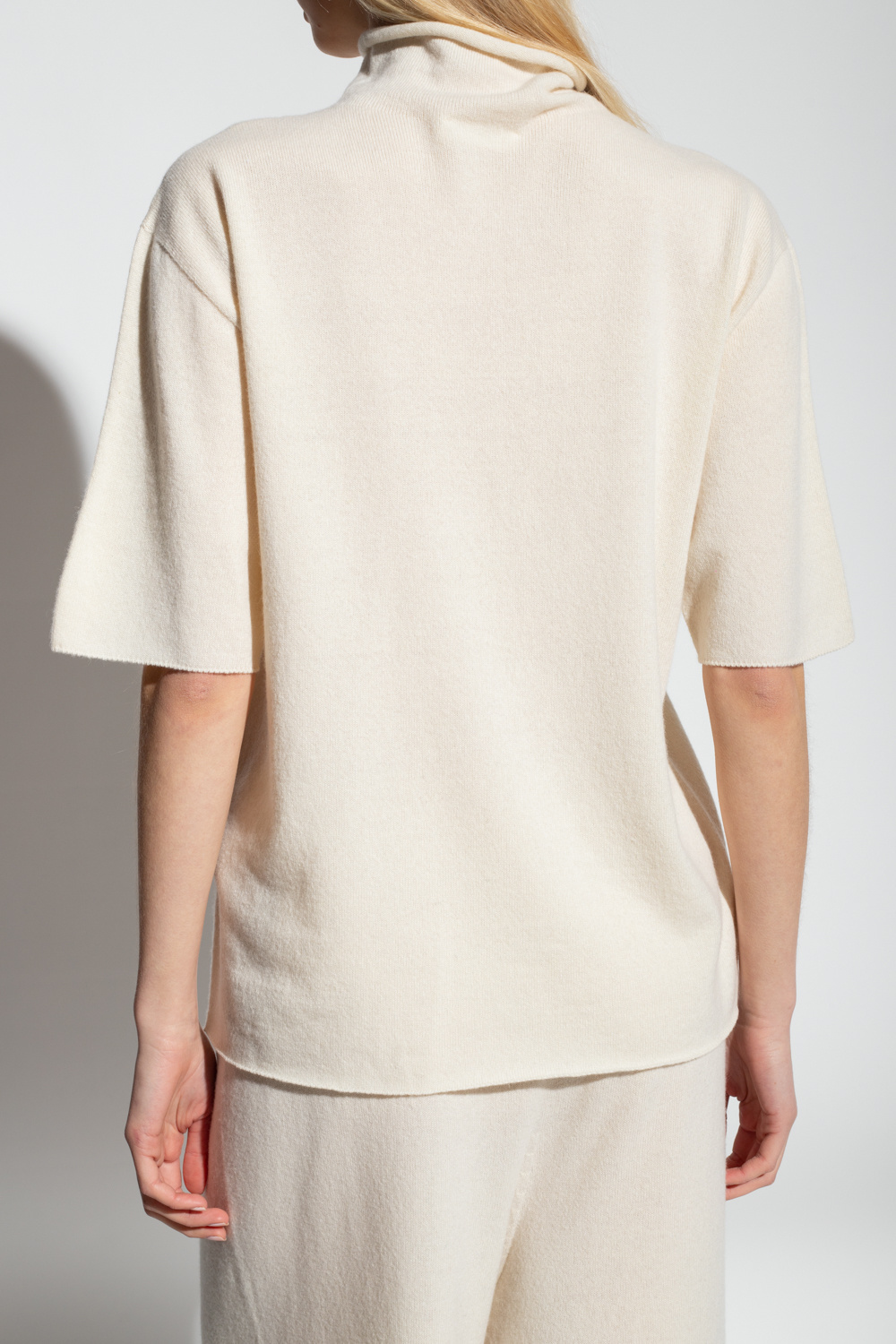 Jil Sander Cashmere Turtleneck Sweater In White
