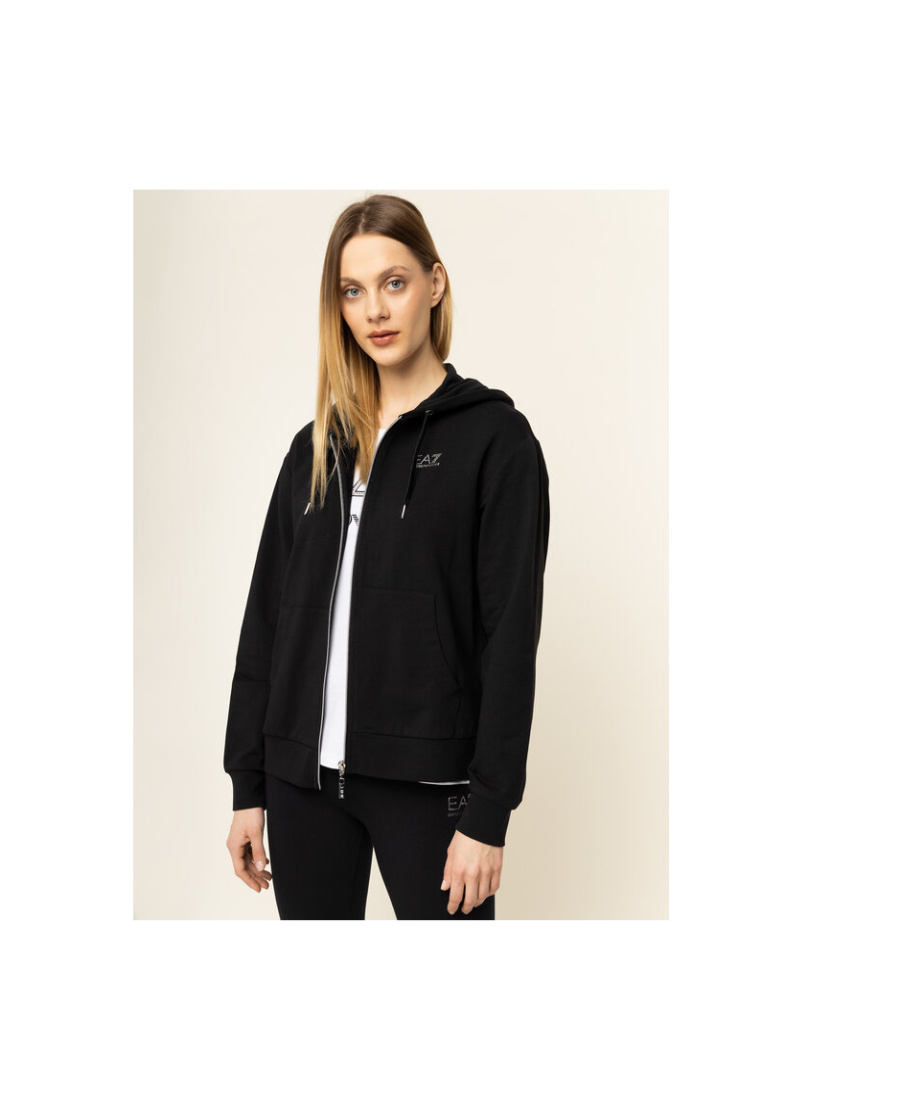 EA7 LOGO HOODED CASUAL JACKET 