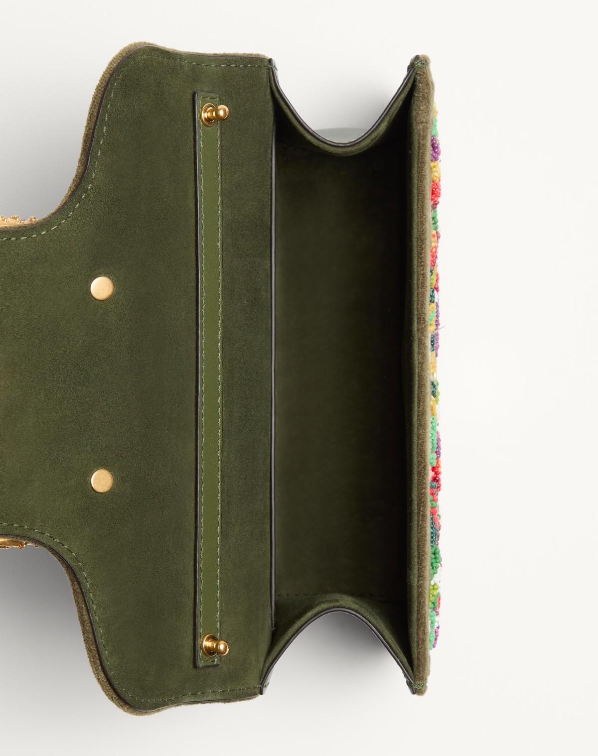 Valentino Loco Small Flower Beaded Shoulder Bag In Nude
