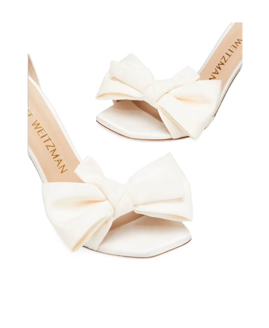 Stuart Weitzman Logo Sandals In White