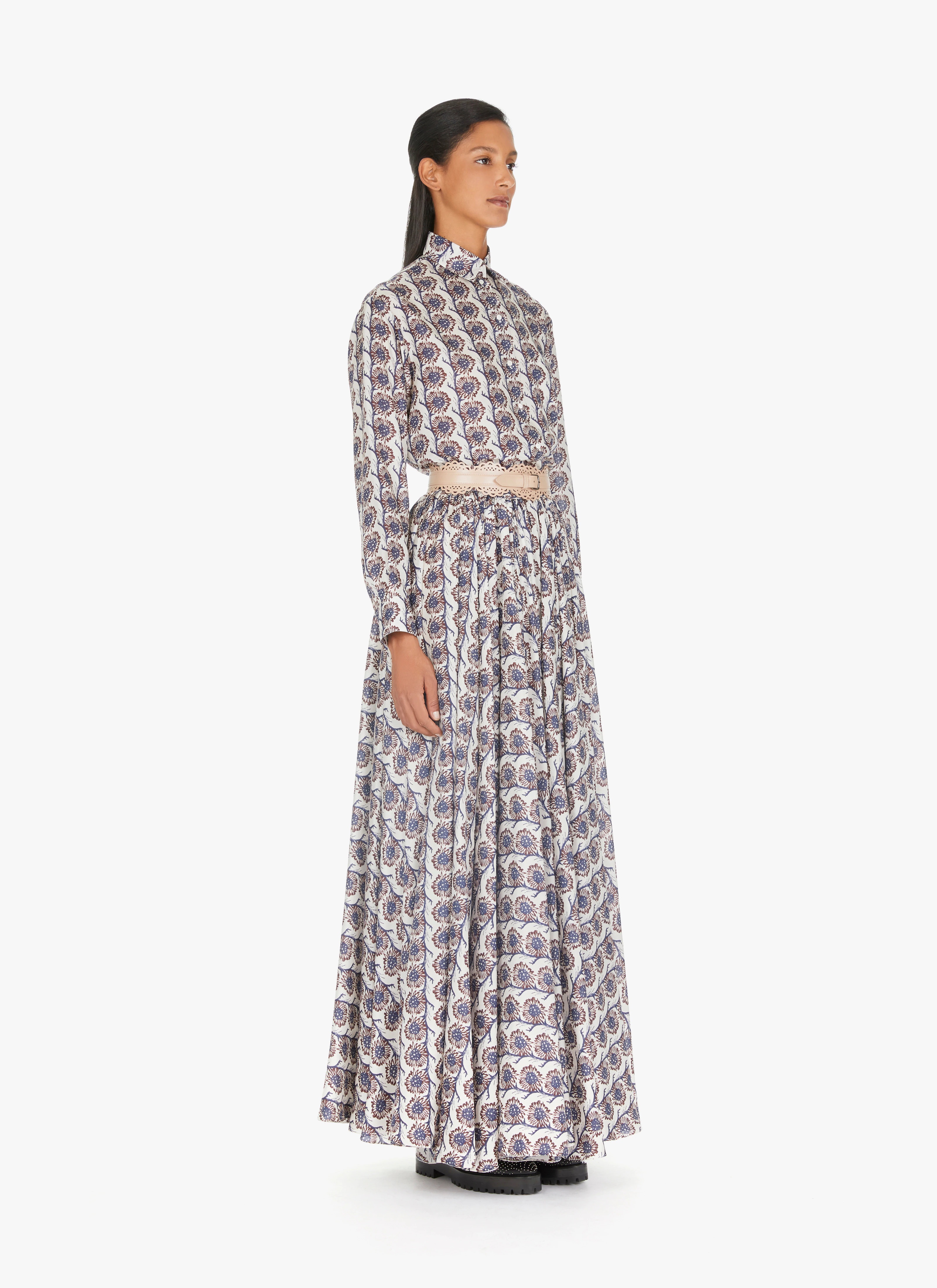 Alaïa Openwork Leather Belt In Nude