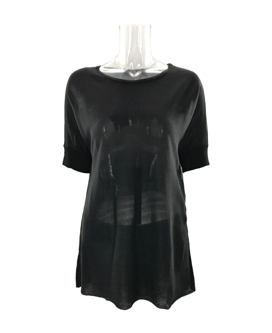 Max Mara Short-sleeved Sweater In Black