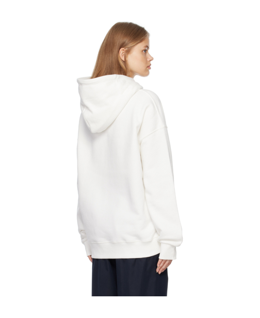 Kimhēkim Embroidered-logo Drawstring Hoodie In White