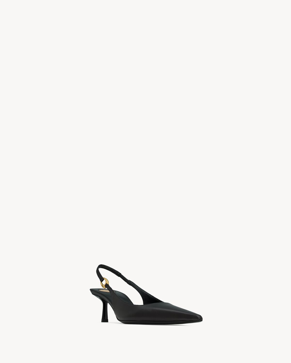 Saint Laurent Vendome Slingback Pumps In Smooth Leather In Black