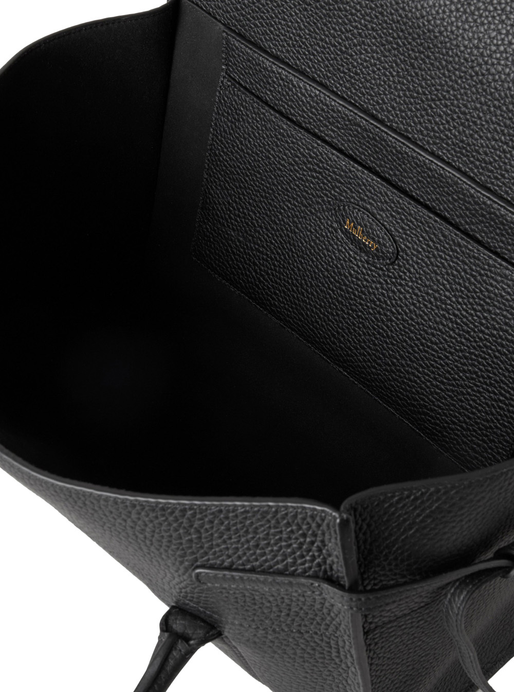 Mulberry 'small Bayswater' Black Shoulder Bag With Laminated Logo