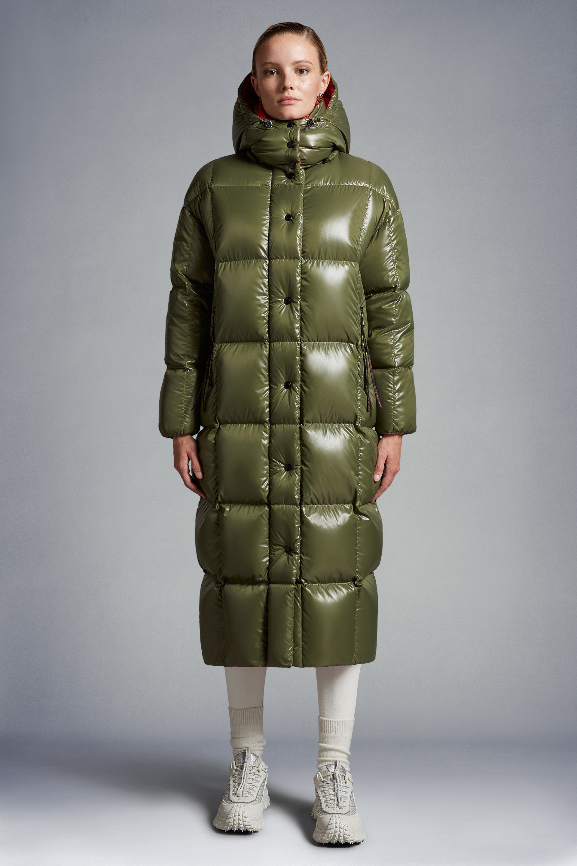 Moncler Parnaiba Quilted Coat In Green