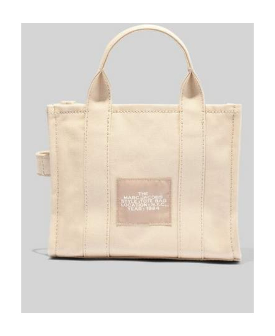 Marc Jacobs 'traveler Handbag' Mini Beige Tote Bag With Logo In Nude