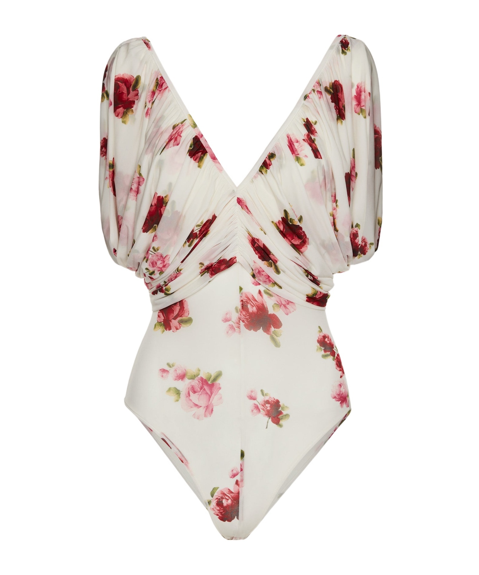 Magda Butrym Printed Knitted Jumpsuit In White
