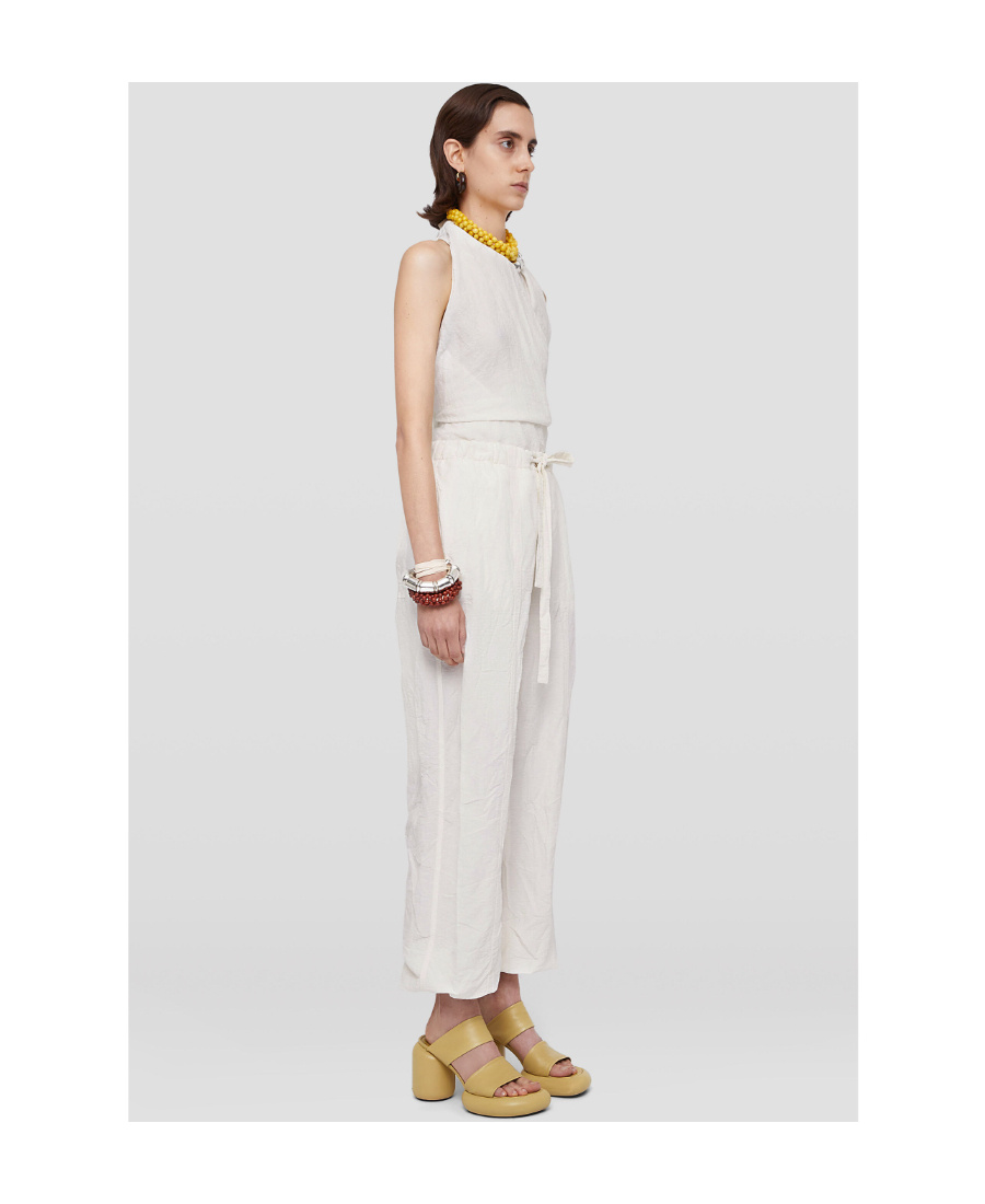 Jil Sander Trousers With Drawstring In White