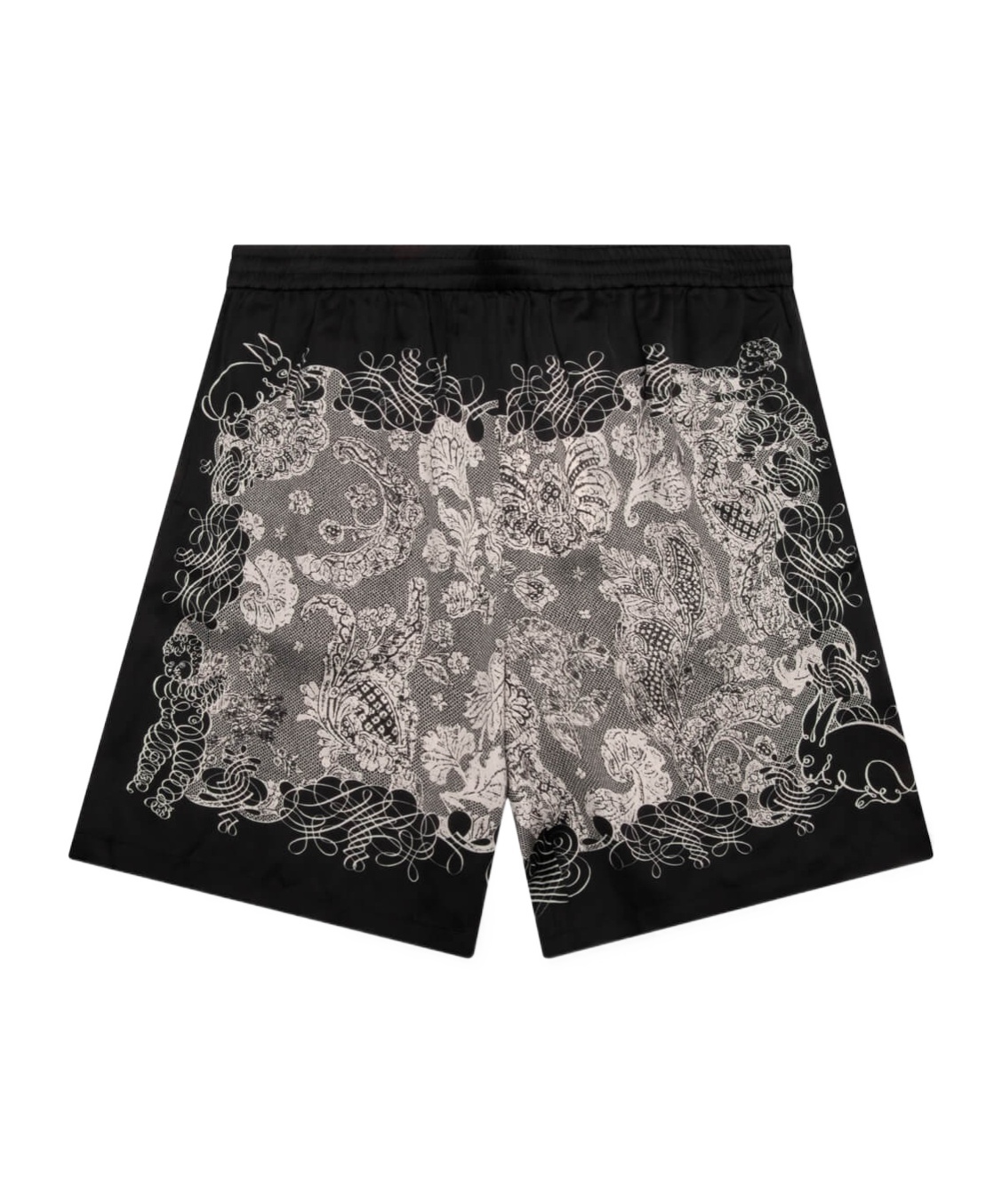 Shop Acne Studios Floral-print Track Shorts In Black