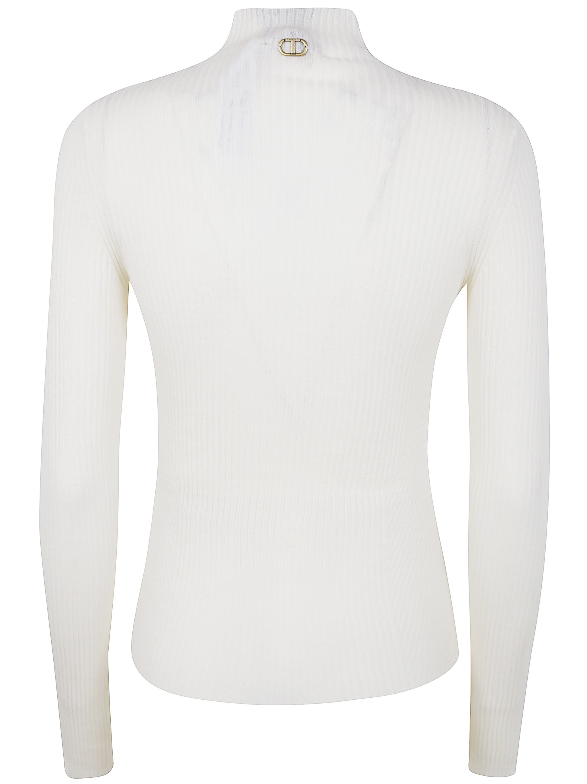 Twinset Twin-set Turtle Neck Sweater In White