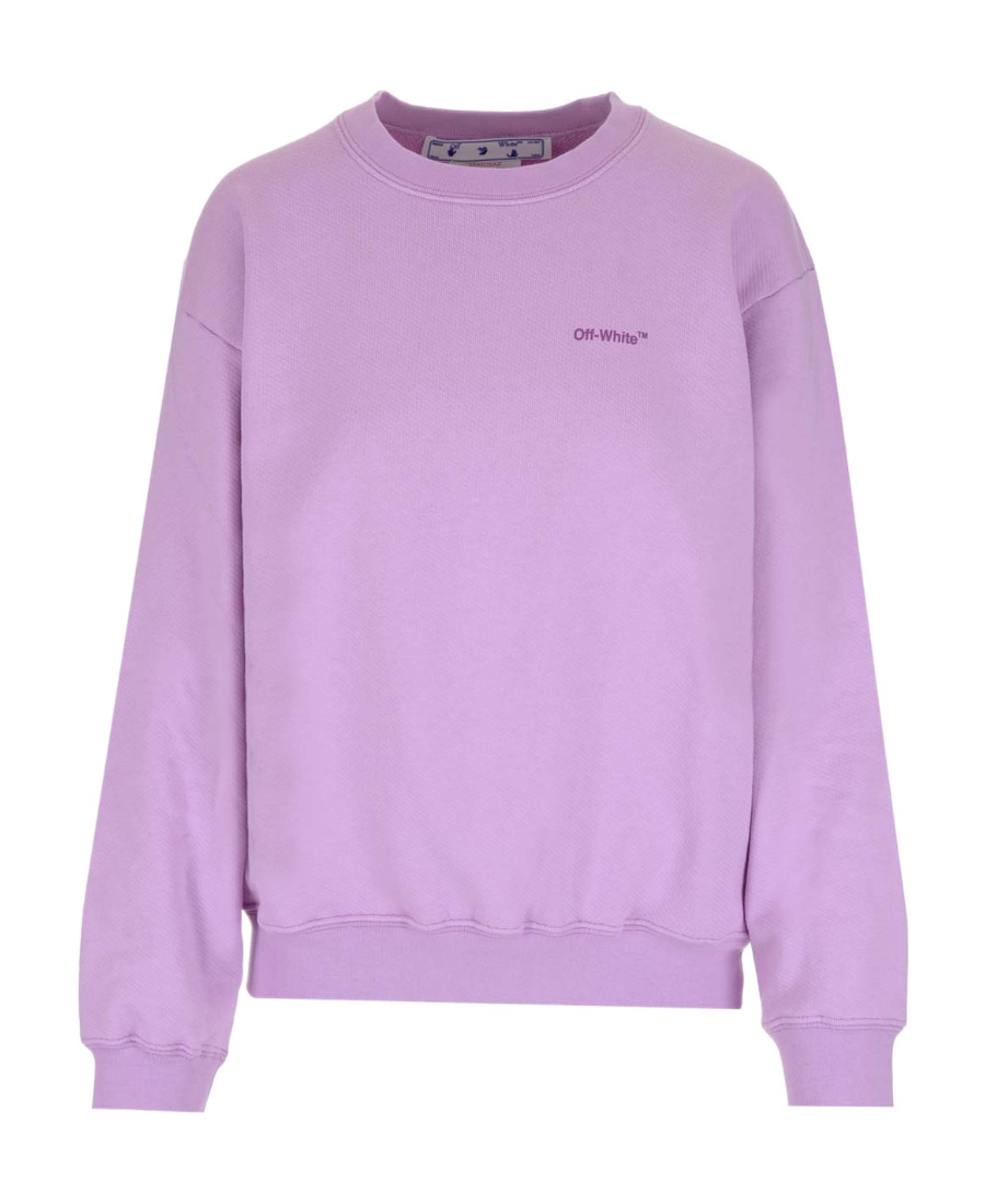 Off-white Diag-stripe Print Sweatshirt In Purple