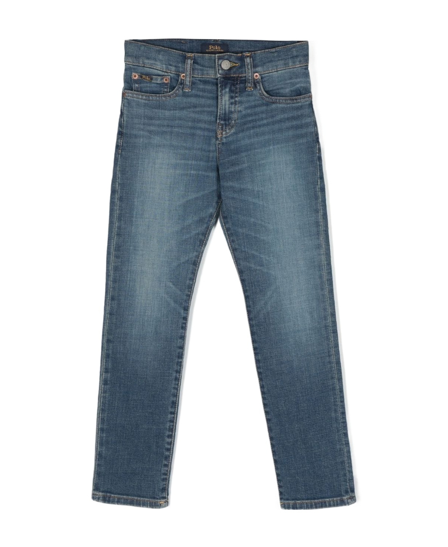 Polo Ralph Lauren Faded Mid-rise Jeans In Blue