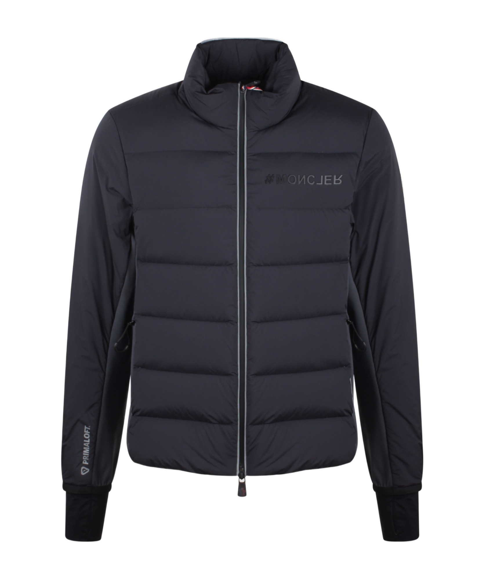 Moncler Gray Pocol Mid Layer Down Jacket In Black