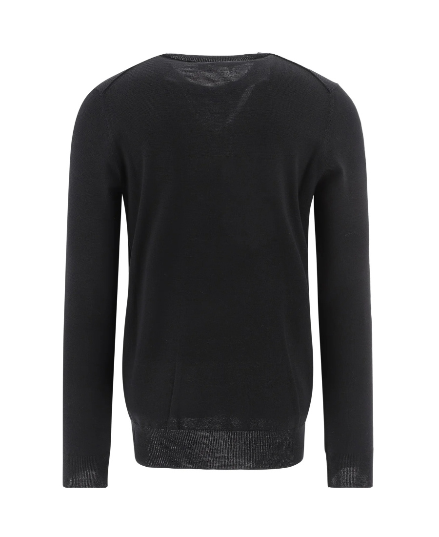 Alexander Mcqueen Skull Decal Knitted Sweater In Black