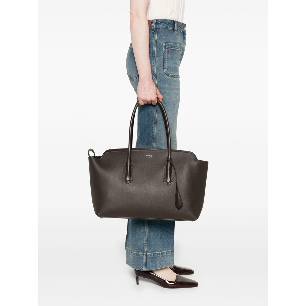 Tom Ford Women Leather Shoulder Bag With Logo