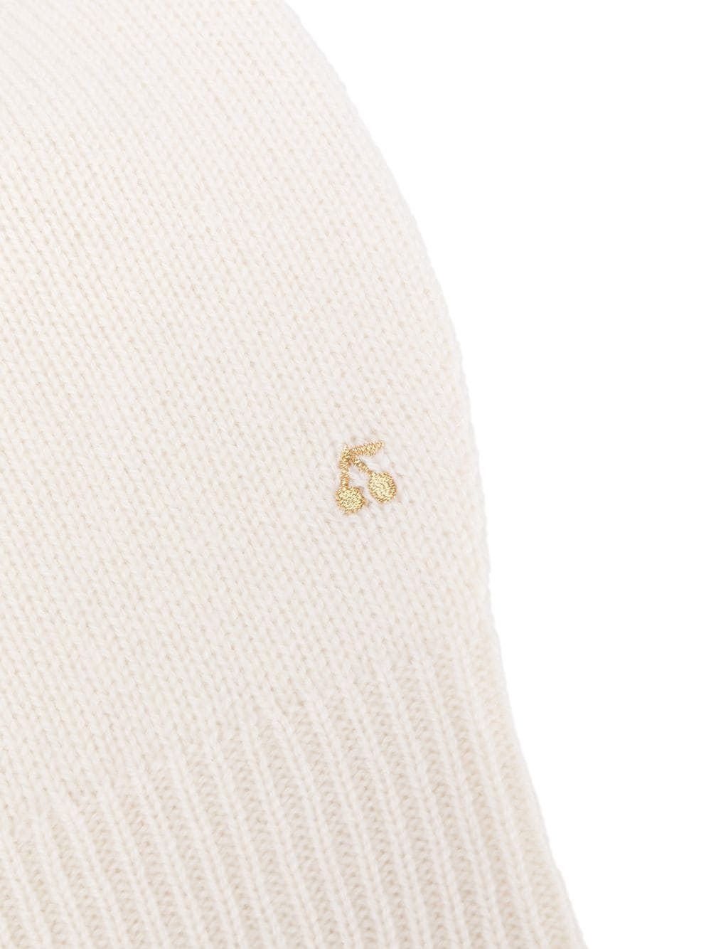 Bonpoint Cherry-embroidered Knitted Hat In White