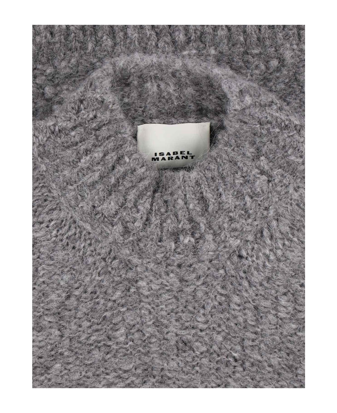 Isabel Marant Long-sleeved Sweater In Gray