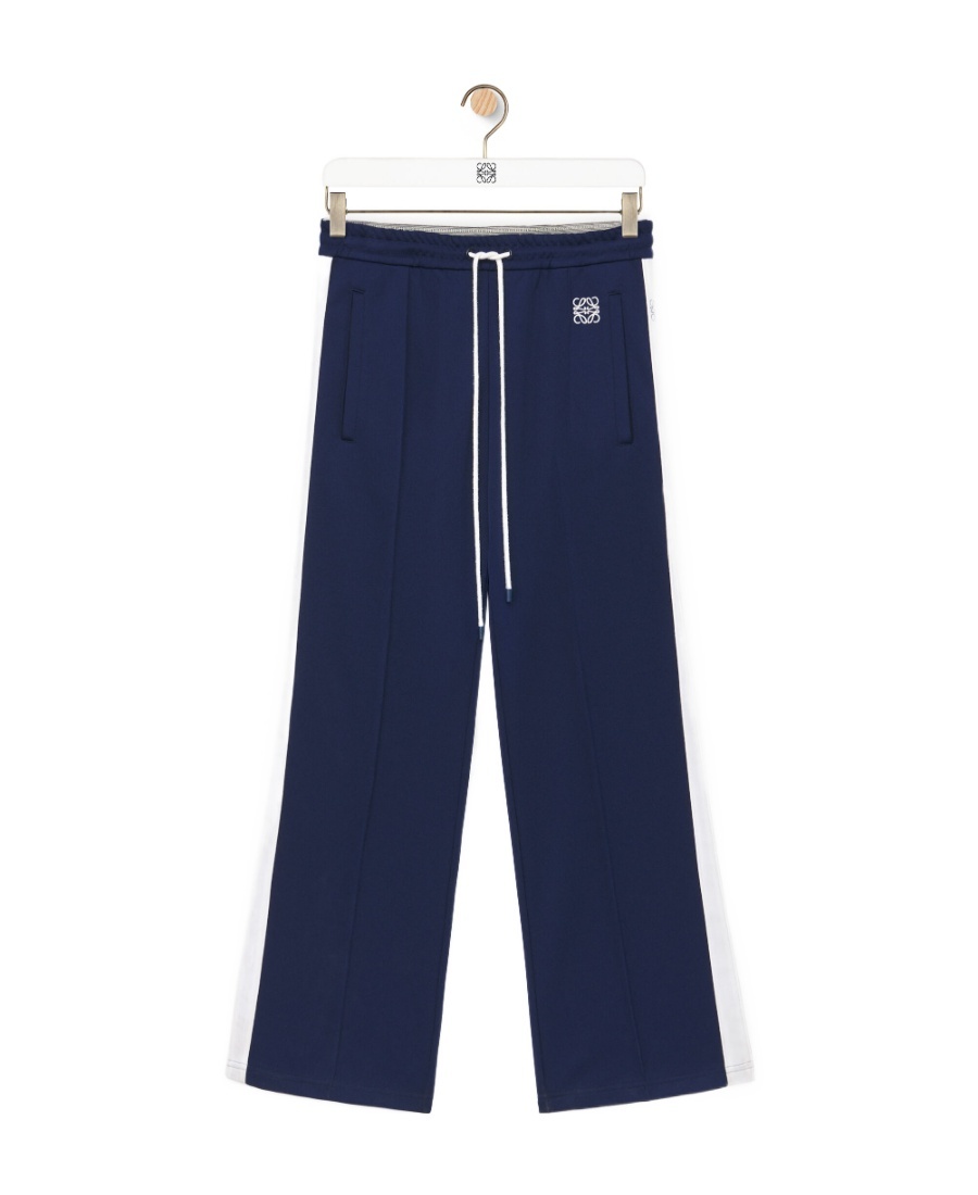 Loewe Plain Knitted Sweatpants In Blue