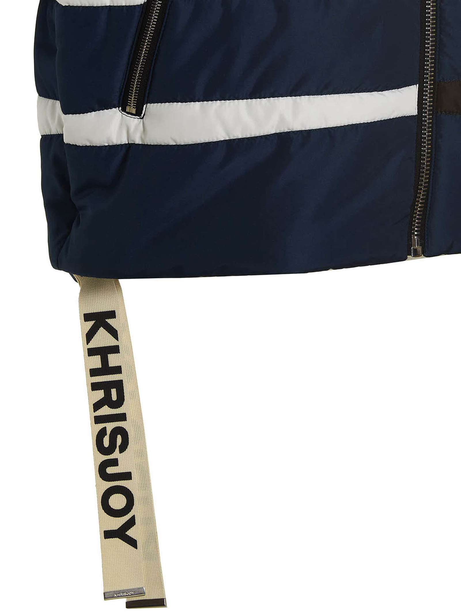 Khrisjoy Oversize Patchwork Colorblock Nylon Vest In Black