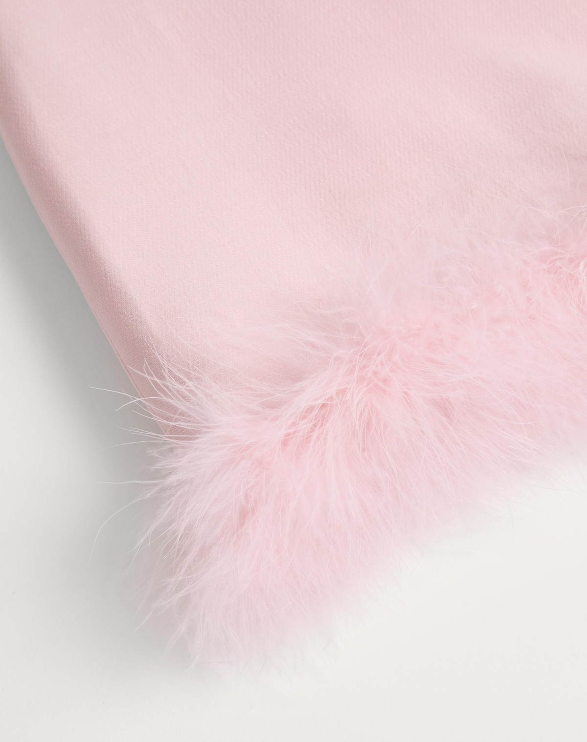 Valentino Short Crepe Couture Skirt With Feathers Woman Rose 42 In Pink
