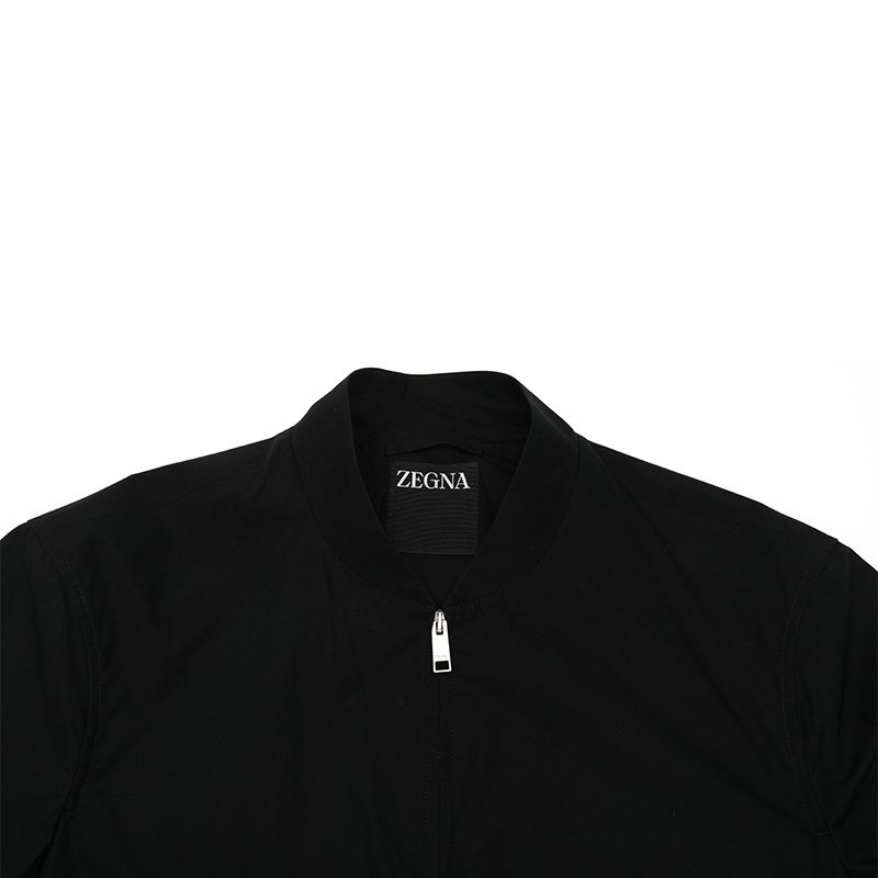 Shop Zegna Zippered Casual Jacket In Black