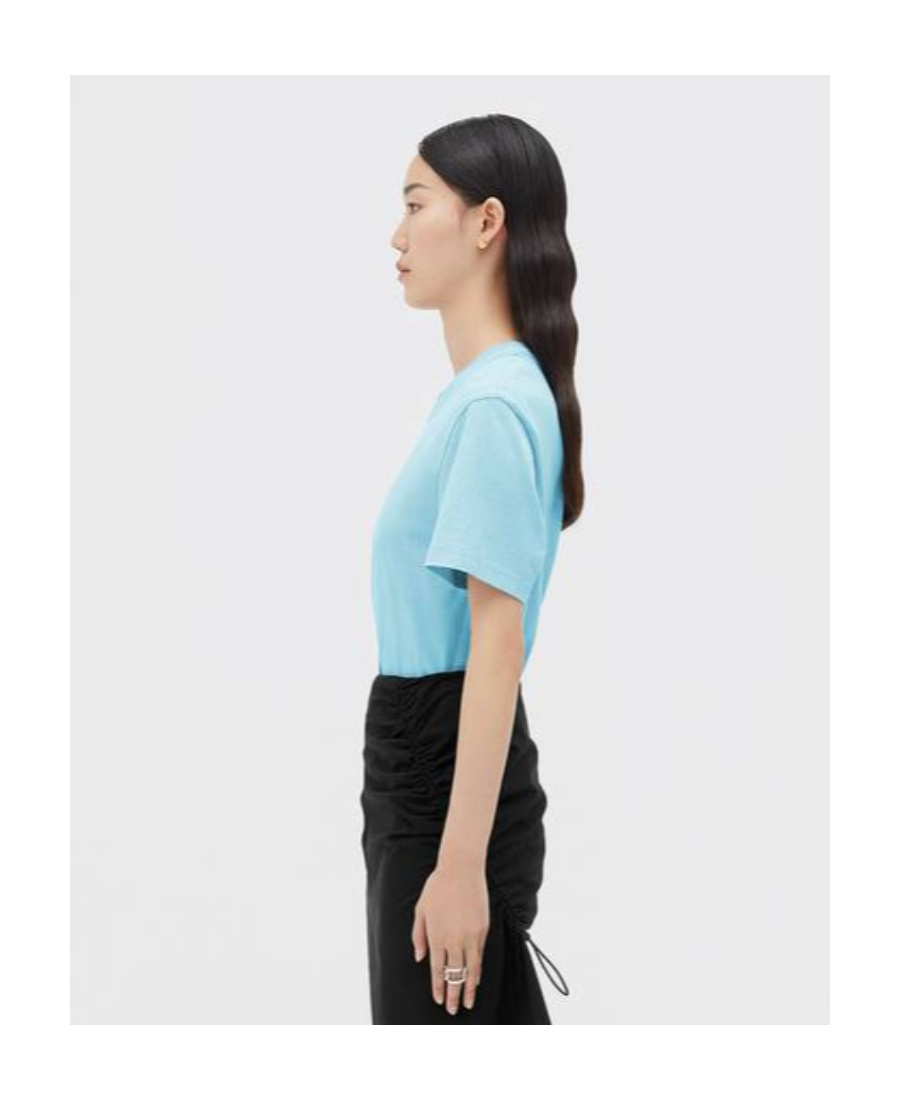 Bottega Veneta Logo Round-necked T-shirt In Blue