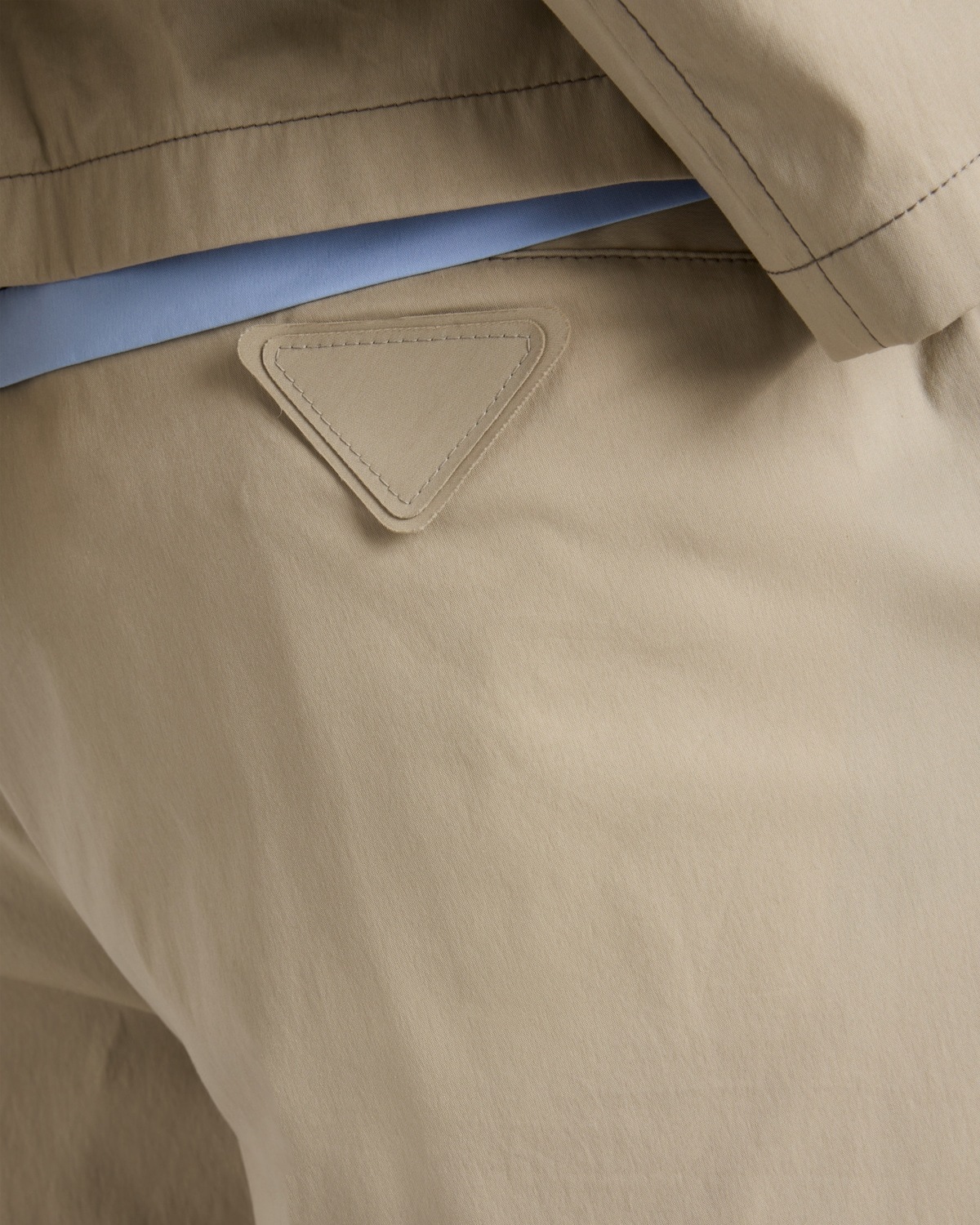 Prada Stretch Poplin Pants In Brown