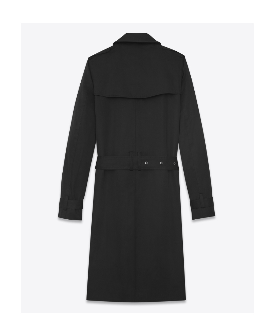 Saint Laurent Classic Trench Coat In Black