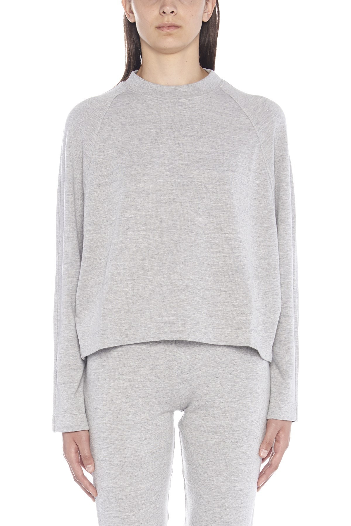 Theory Round-neck Sweatshirt In Gray