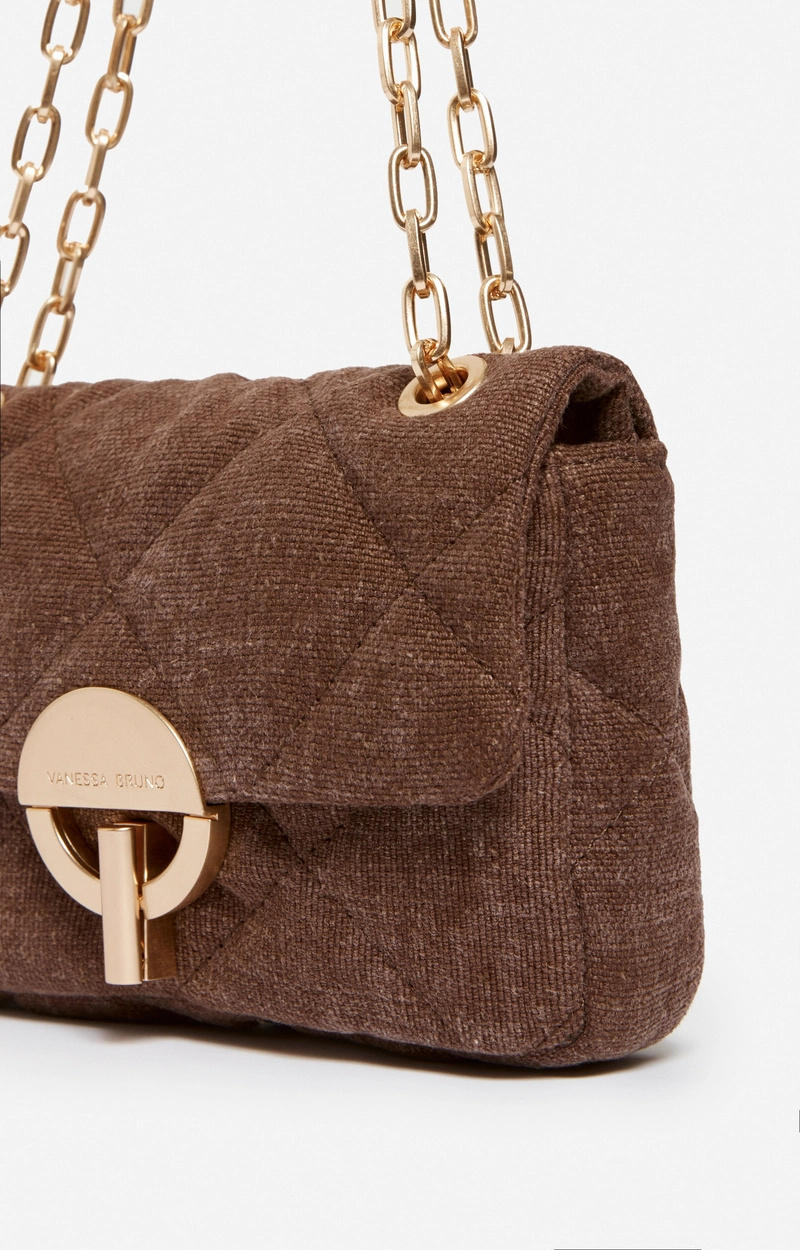 Vanessa Bruno Flap Shoulder Bag In Brown
