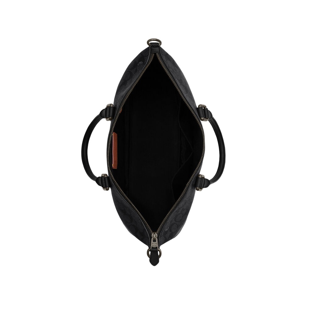 Coach Caleb Work Bag In Signature Canvas In Black