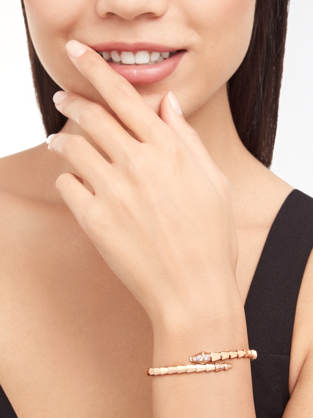 Bvlgari Serpenti Viper Bracelet In Rose Gold In Yellow