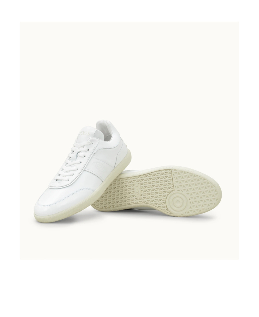 Tod's Leather Sneaker Tabs With In White