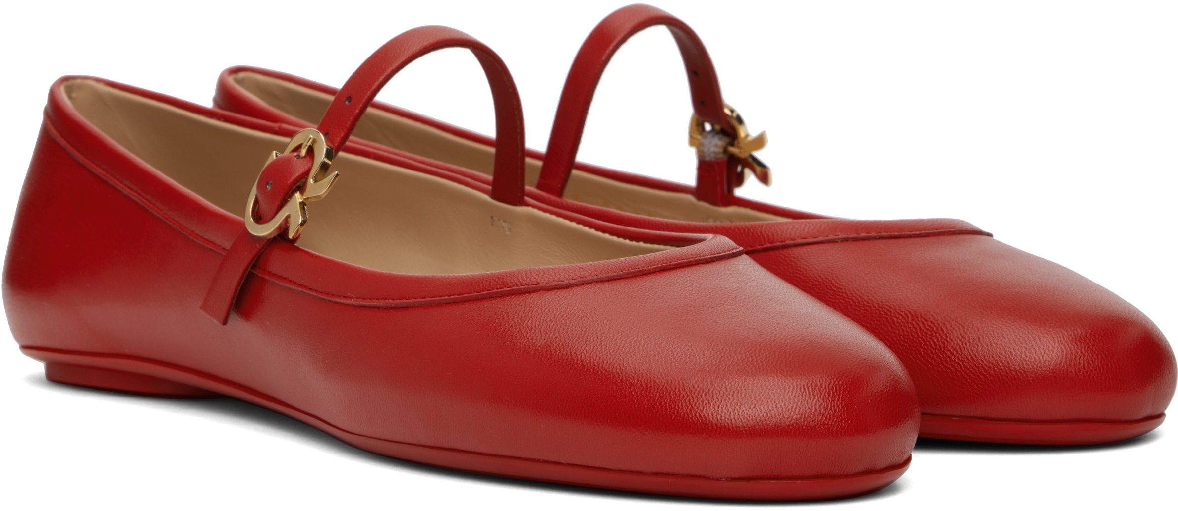 Gianvito Rossi Carla Ballet Flats In Red