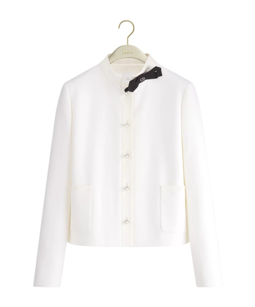 Dior Cropped Jacket In White