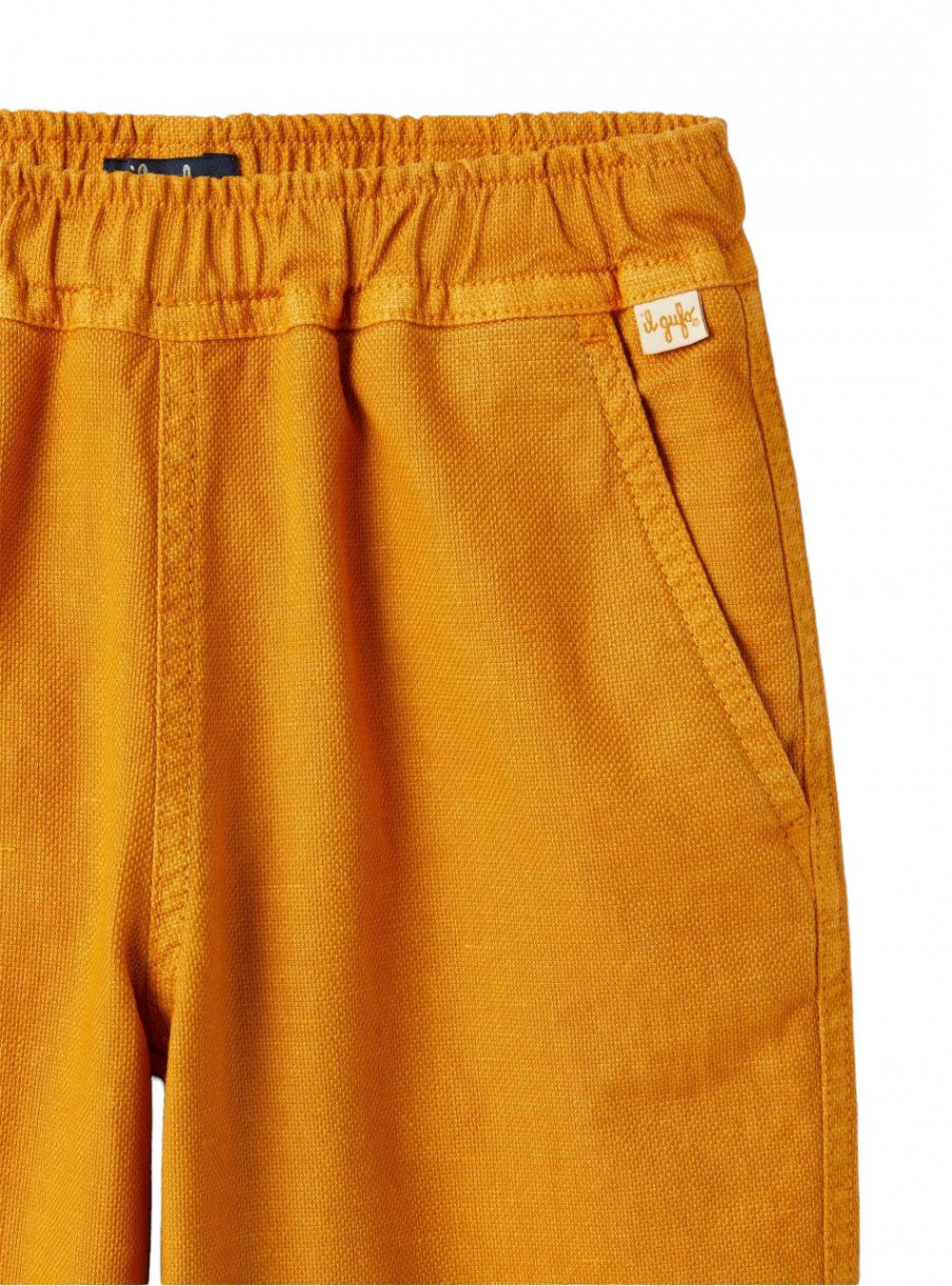 Il Gufo Cinnamon-coloured Linen-blend Trousers In Orange