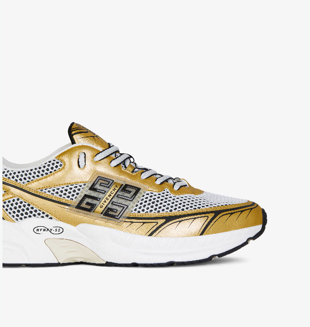 Givenchy Nfnty-52 Sneakers In Synthetic Leather And Mesh In White