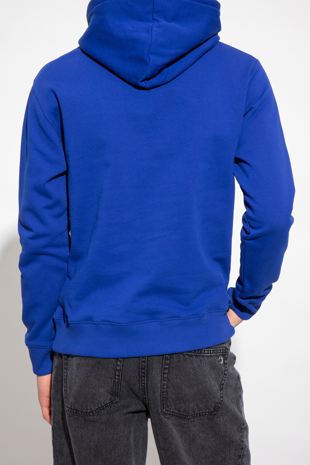 Etudes Studio Logo-print Long-sleeve Hoodie In Blue