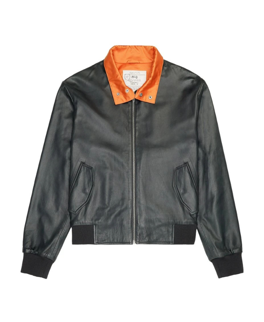 Alexander Mcqueen Black Long-sleeved Casual Jacket In Black