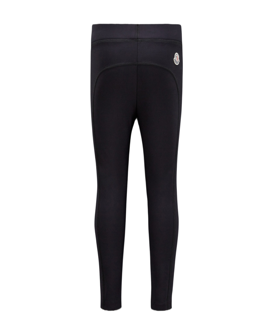 Moncler Logo-patch Leggings In Black