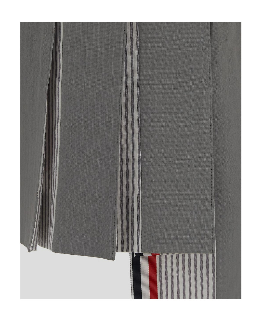 Thom Browne Rwb Pleated Skirt In Black