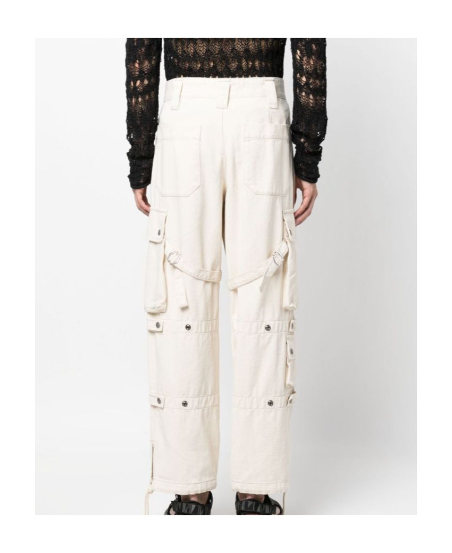 Isabel Marant Eusebio Cotton Cargo Pants In White