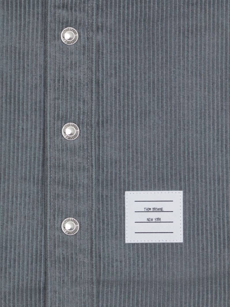 Thom Browne Corduroy Shirt Jacket In Gray