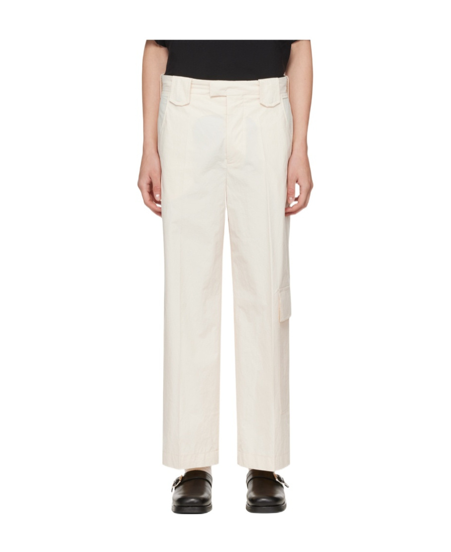 Nanushka Utility Pocket Wide-leg Trousers In White