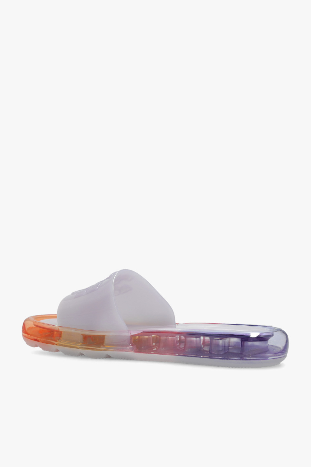 Tory Burch Debossed-logo Slip-on Slides In Purple