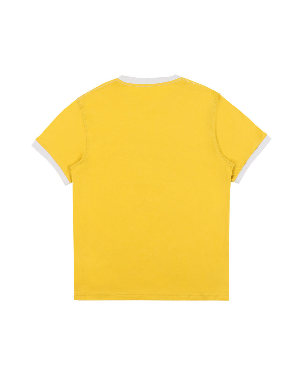 Ea7 Logo Printed T-shirt With Round Neck In Yellow